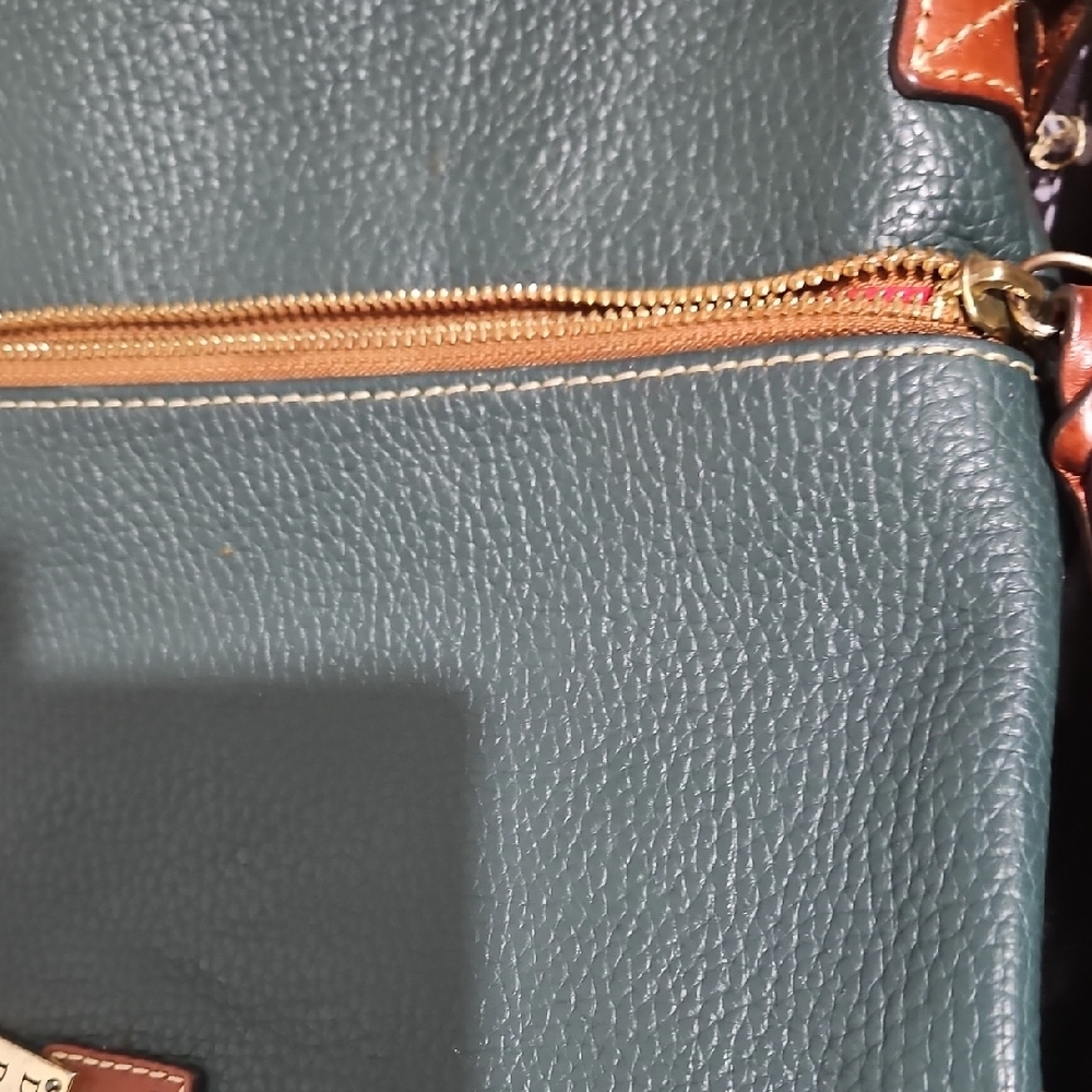 Dooney & Bourke Teal and Brown Crossbody Bag - Picture 15 of 15